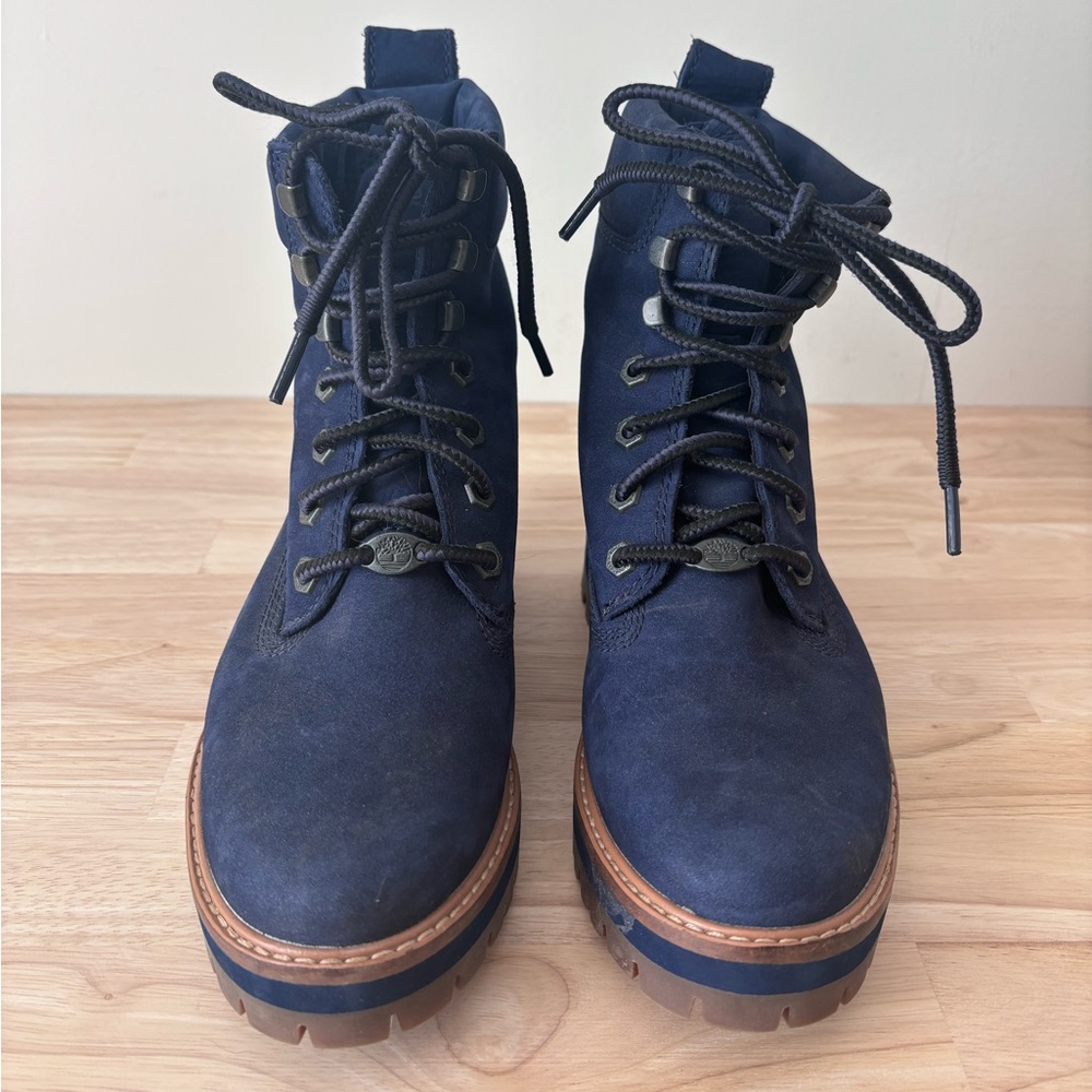 Timberland Navy Lace Up Boots
